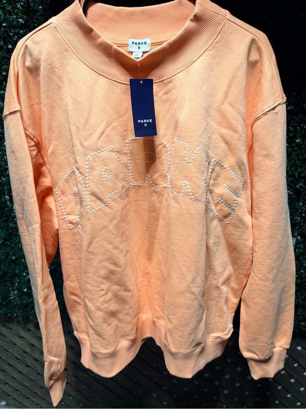 Women's Mockneck Pullover Sweatshirt - Parke x
Target Peach Orange L/XL